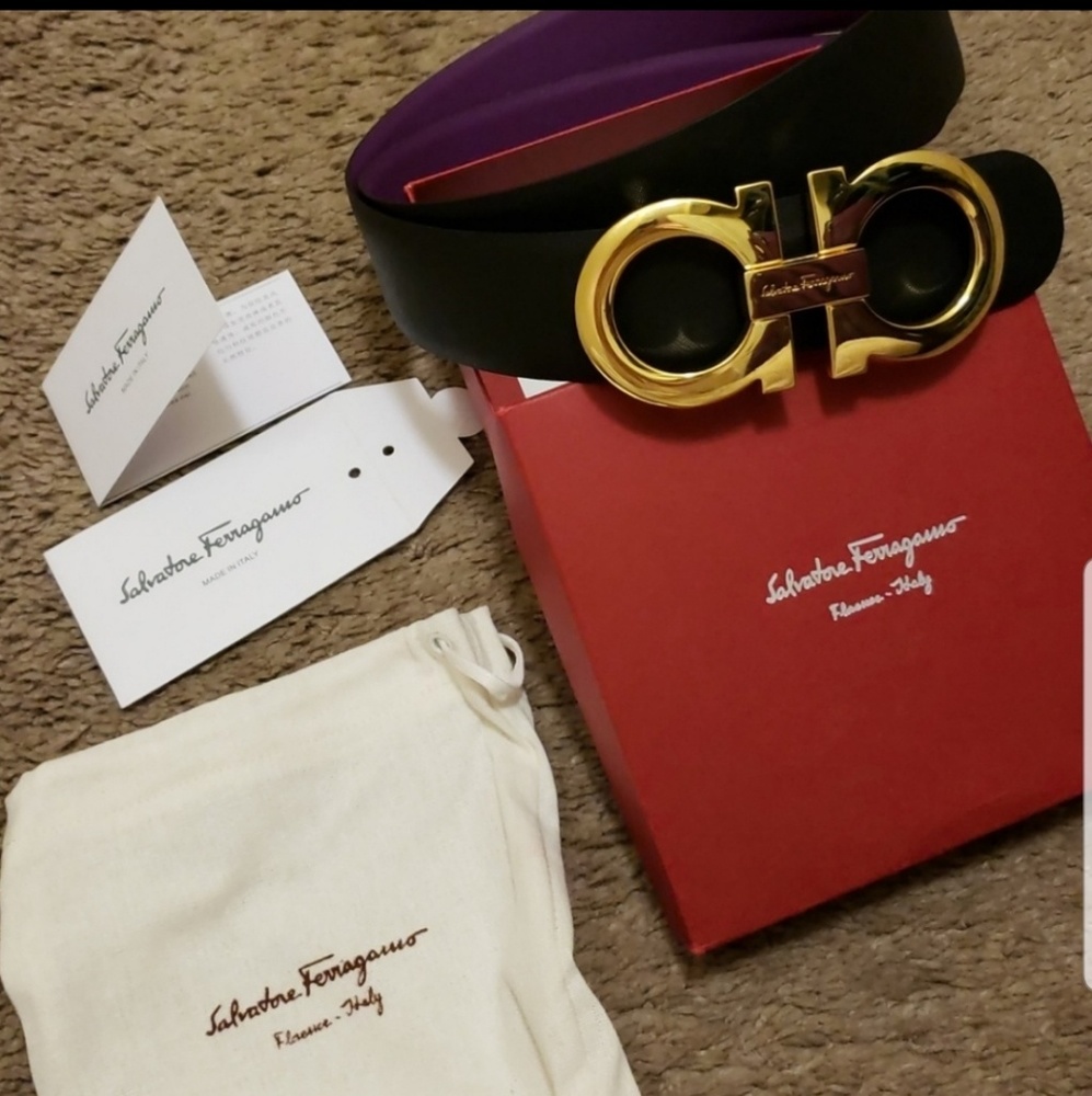 Reversible Salvatore Ferragamo Purple Black Belt